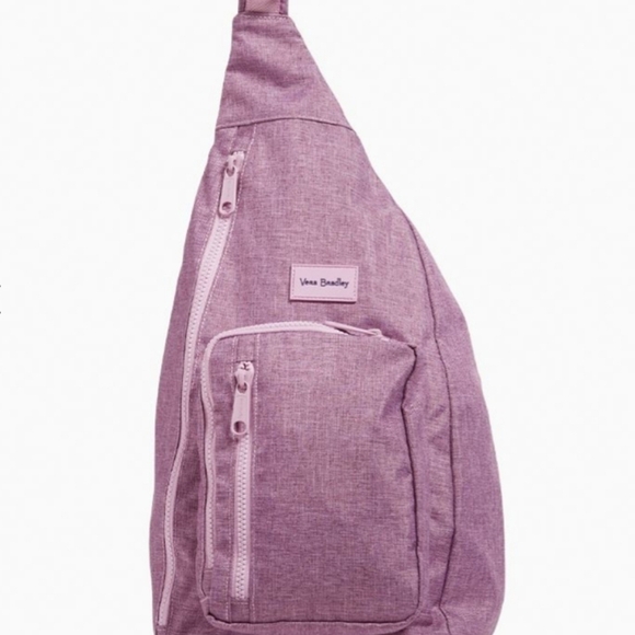 Vera Bradley Sling Backpack in ReActive Pale Orchid Heather - Picture 11 of 11